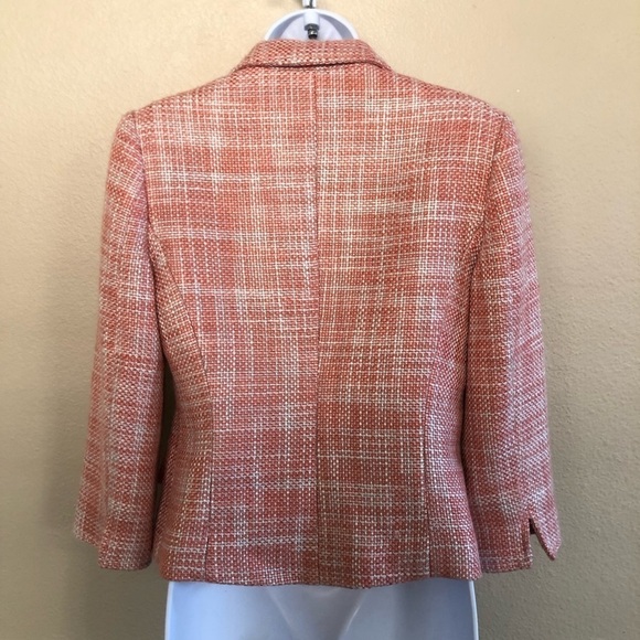 Vintage GEORGIOU Studio Three Button Closure Tweed Wool Blend Notched Lapel Sz 8 - Picture 3 of 16